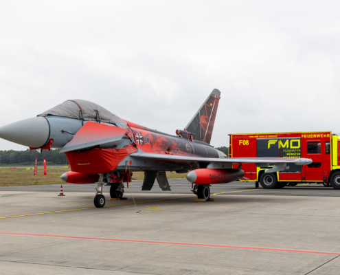 Ein Kampfjet der Luftwaffe am FMO.