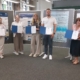 Bildunterschrift 1: v.l.: Prof. Dr. Christoff Zalpour, Sabrina Friehe, Rieke Bekel, Lina Egel kamp, Fabian Strate, Claudia Günzel, Prof. Dr. Susan Armijo-Olivo Foto: Hochschule Osnabrück